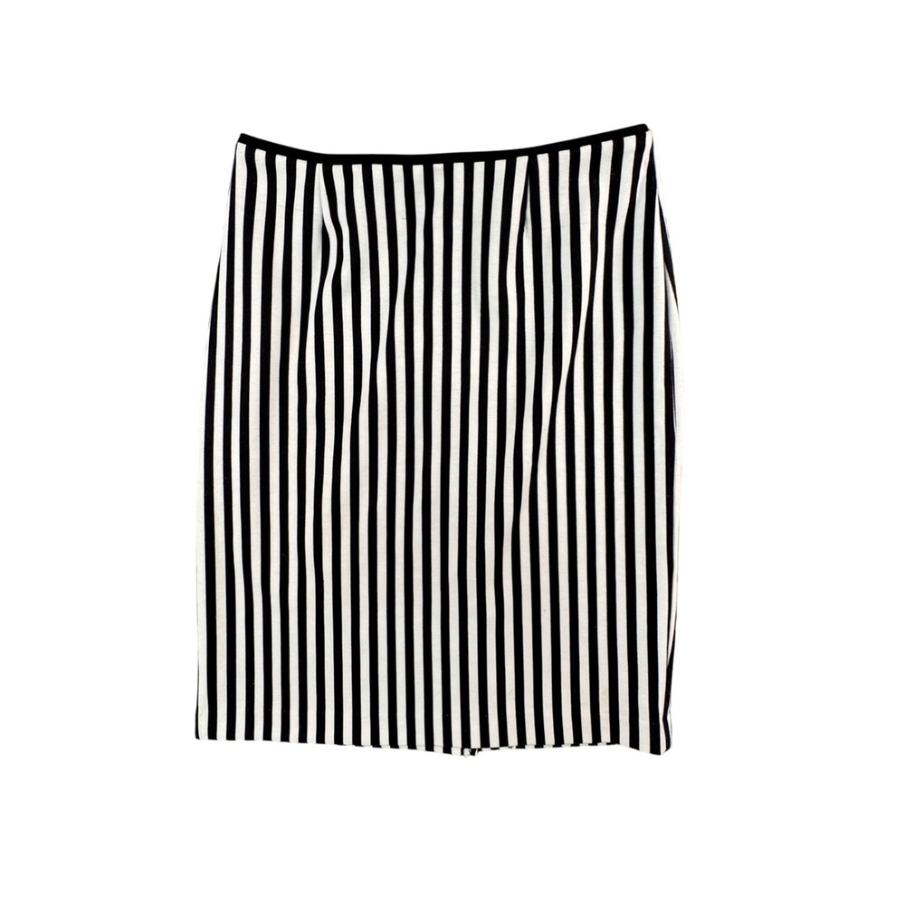 Russell Kemp Black White Stripe Pencil Skirt‎ Womens 6 Business Casual Chic